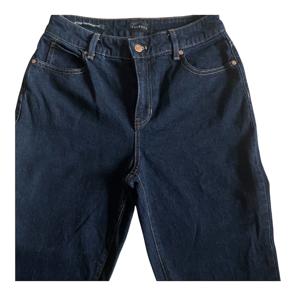 Talbots High Waist Relaxed Jean - Dark Wash - Picture 3 of 6